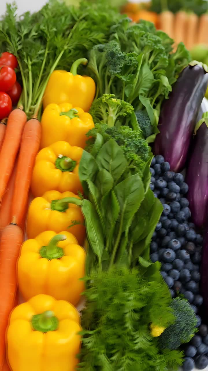 Frutta e verdura fresca biologica 4K.