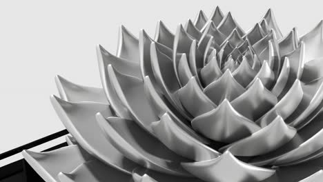 digital art animation of lotus flower opening in loop 3d rendering