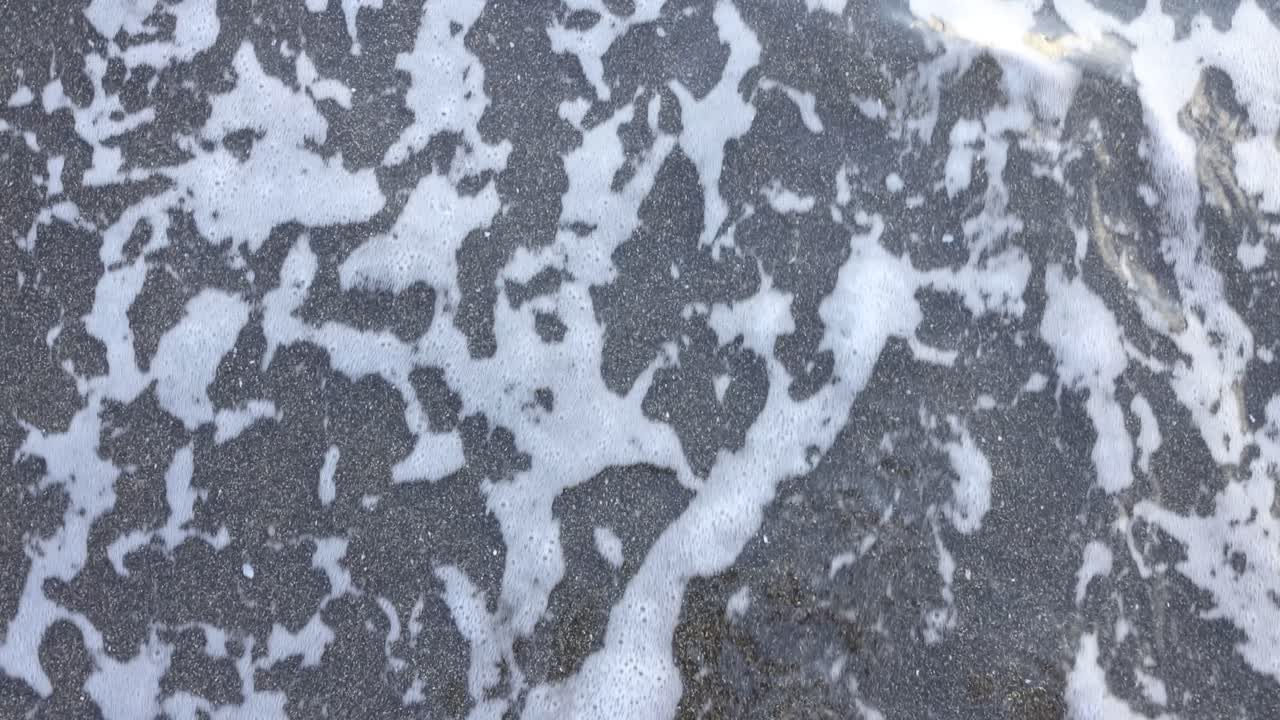 Sea foam on the beach