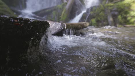 beautiful waterfall in the southern oregon cascades framed by green moss and vegetation, national creek falls