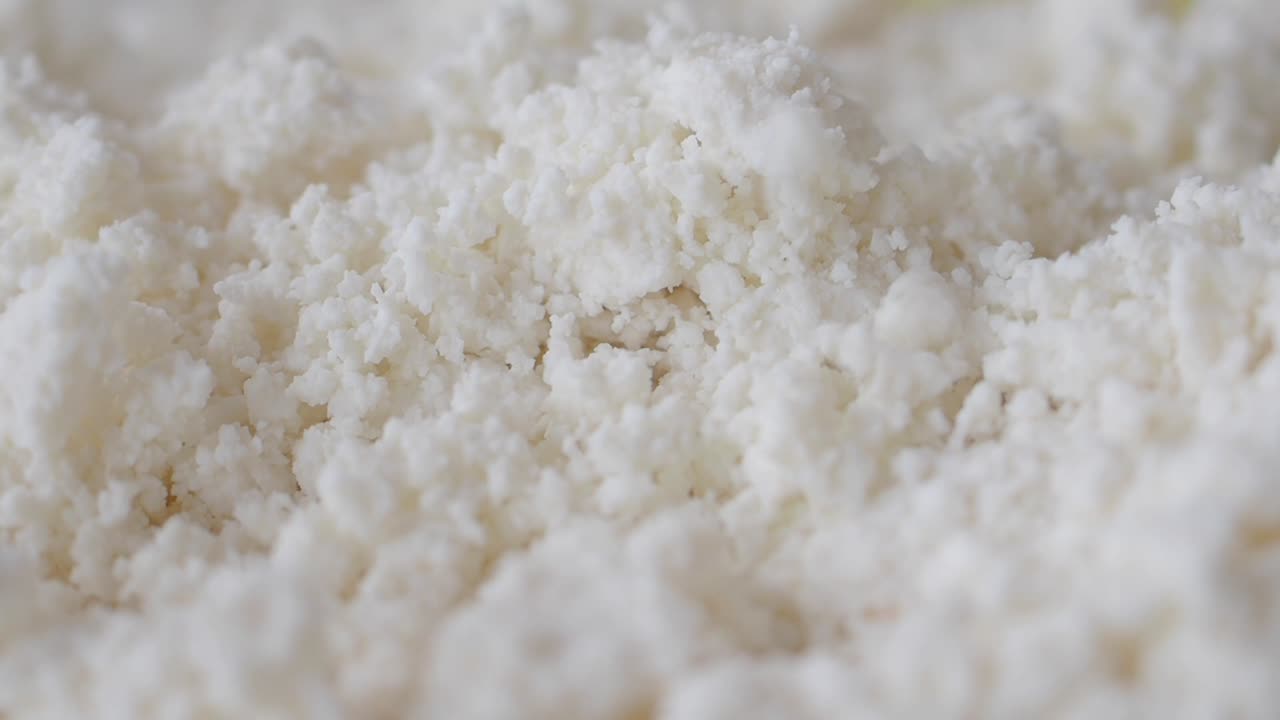 백색 파우더의 클로즈업