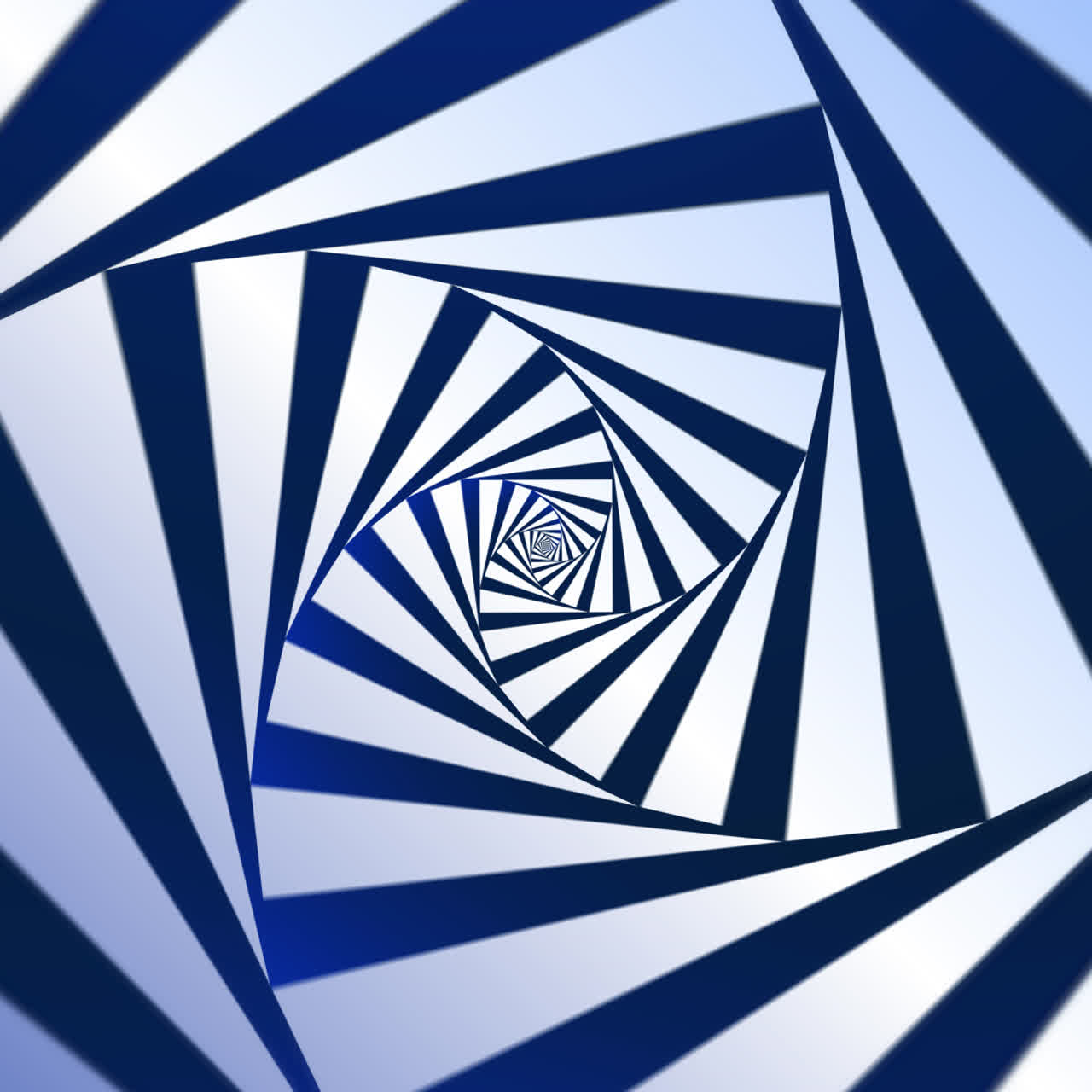 Hypnotic Blue and White Spiral Optical Illusion