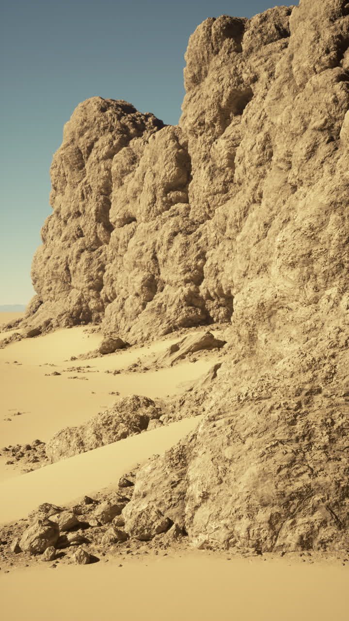 사막의 바위와 모래