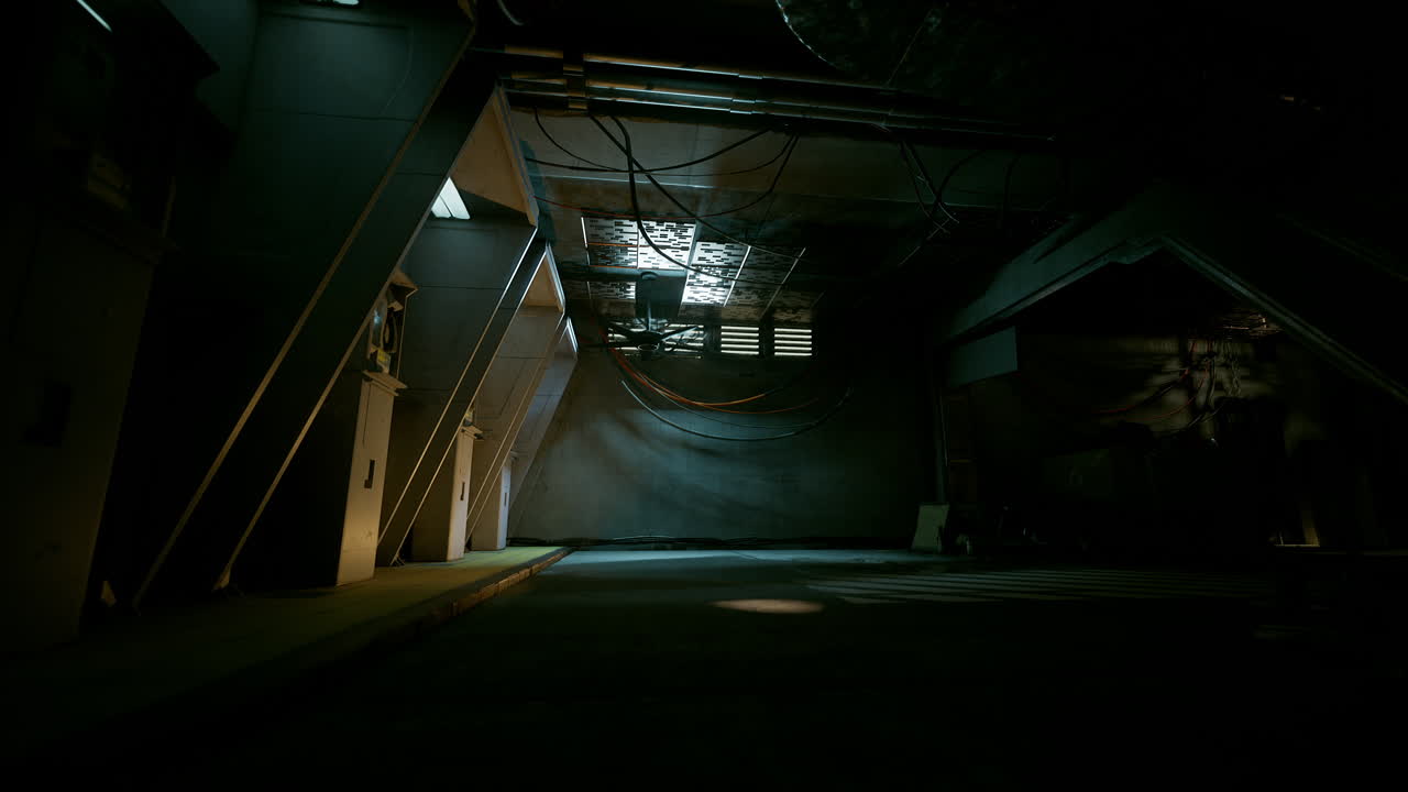 어고 끔찍한 버려진 산업 거리