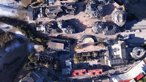 aereal drone of sierra nevada mountain at granada spain