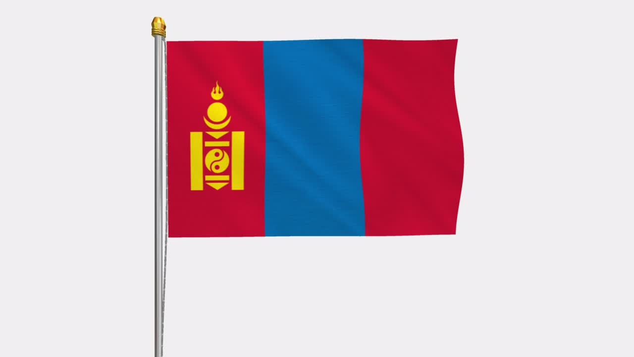 몽골의 발이 바람에 날아다니는 4k 슬로우 모션 비디오, 알파 채널