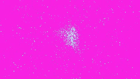 puntos azules claros sobre un fondo rosado
