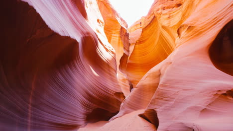 inside antelope canyon with wavy sandstone formations
