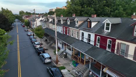 american homes in urban city