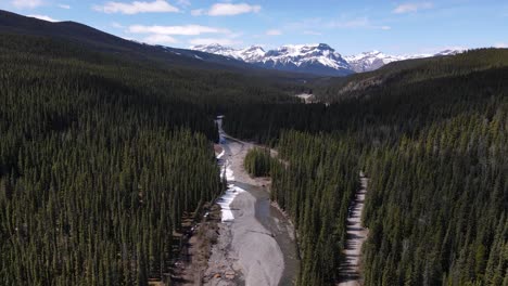 aerial view of river near crescent falls