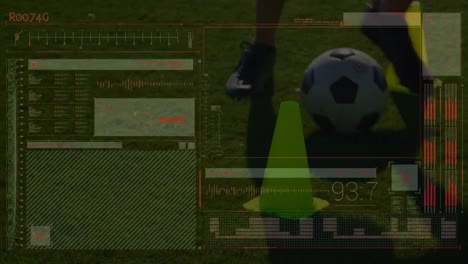animation of data processing over diverse football players