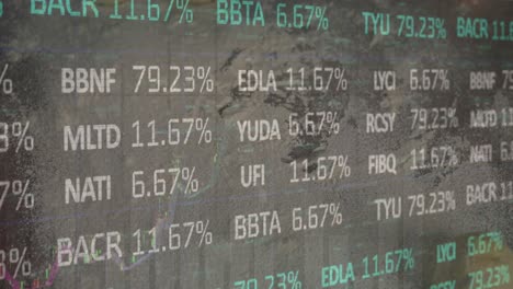 Animation-Von-Handelstafeln-Und-Diagrammen,-Die-Sich-über-Einen-Abstrakten-Hintergrund-Bewegen
