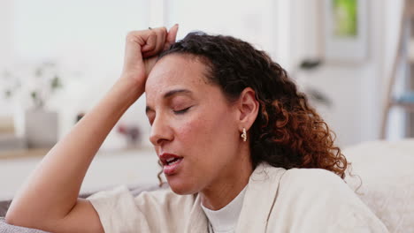 woman experiencing stress or discomfort