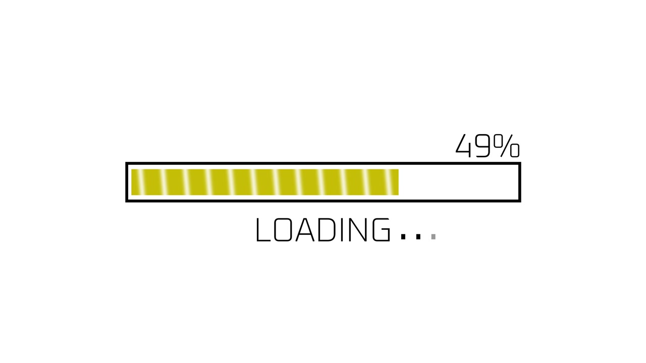 Animated Digital Loading Progress Bar Filling Up