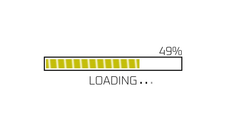 Animated Digital Loading Progress Bar Filling Up