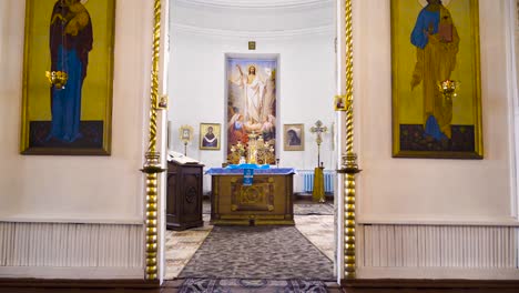 interior of a russian orthodox church