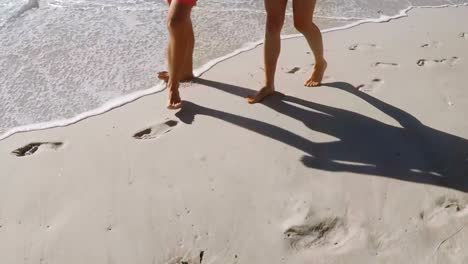 couple walking together on the beach