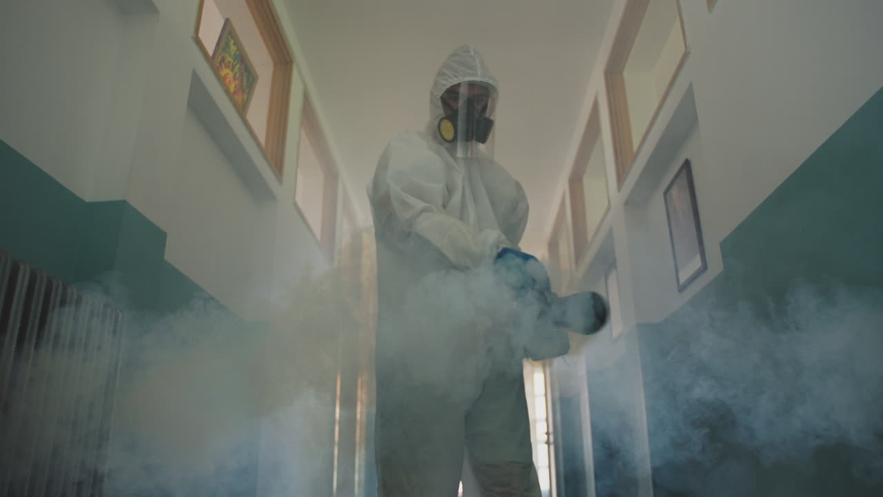 Disinfecting a Room with Fogging Equipment