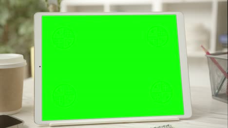 digital tablet with green screen mockup