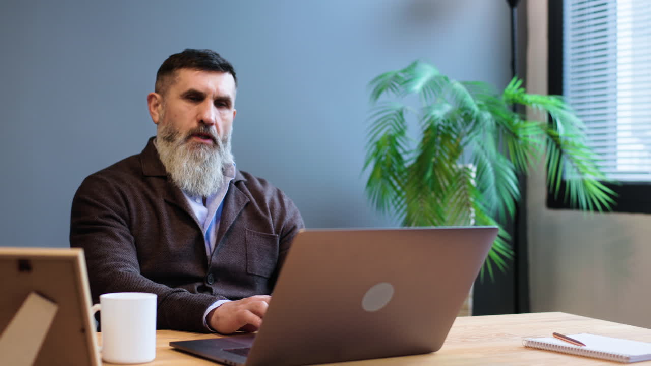 Caucasian man in the office