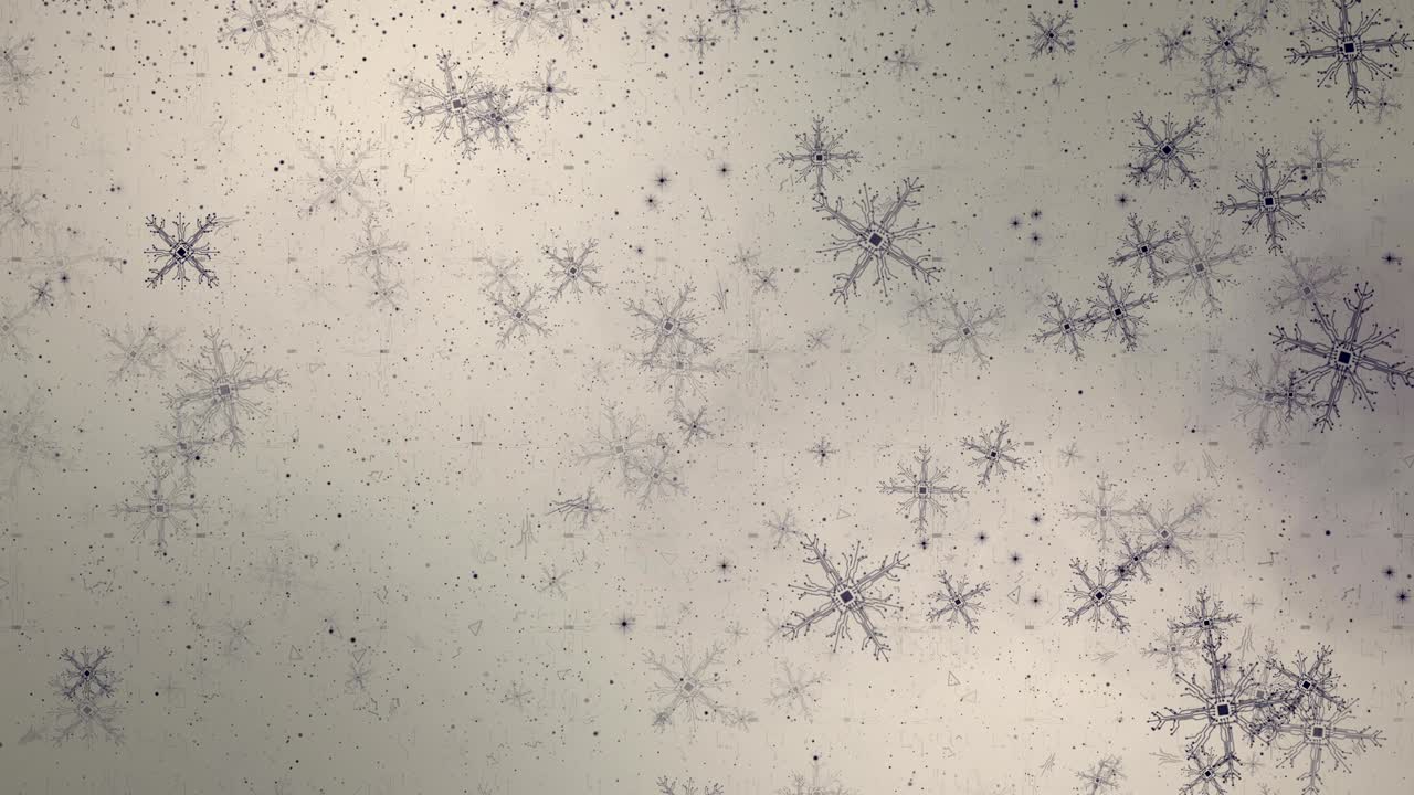 Abstract circuit snowflakes background
