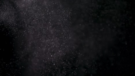 powder isolated on black background