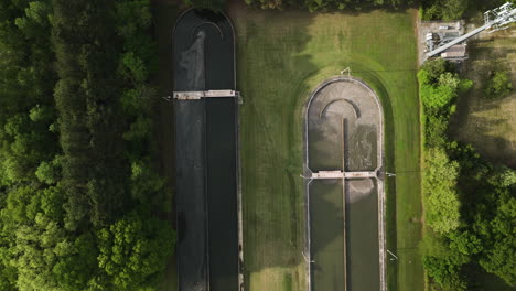 the wastewater treatment plant in collierville,i tennessee - seen from above