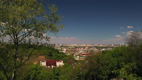 city view from a hilltop park