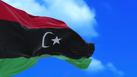 un bucle sin costuras de la bandera de libia.