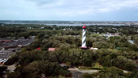 extracción aérea del faro de san agustín, estación de luz de san agustín cerca de san agustín, florida