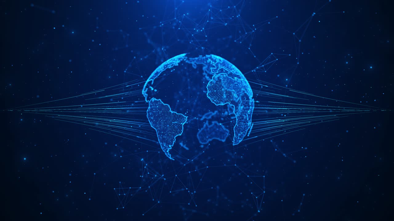 Hud planet earth globe maps world global network connection data connections concept technology