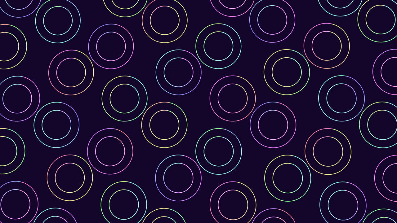 patrón de círculo simétrico colorido sobre fondo negro