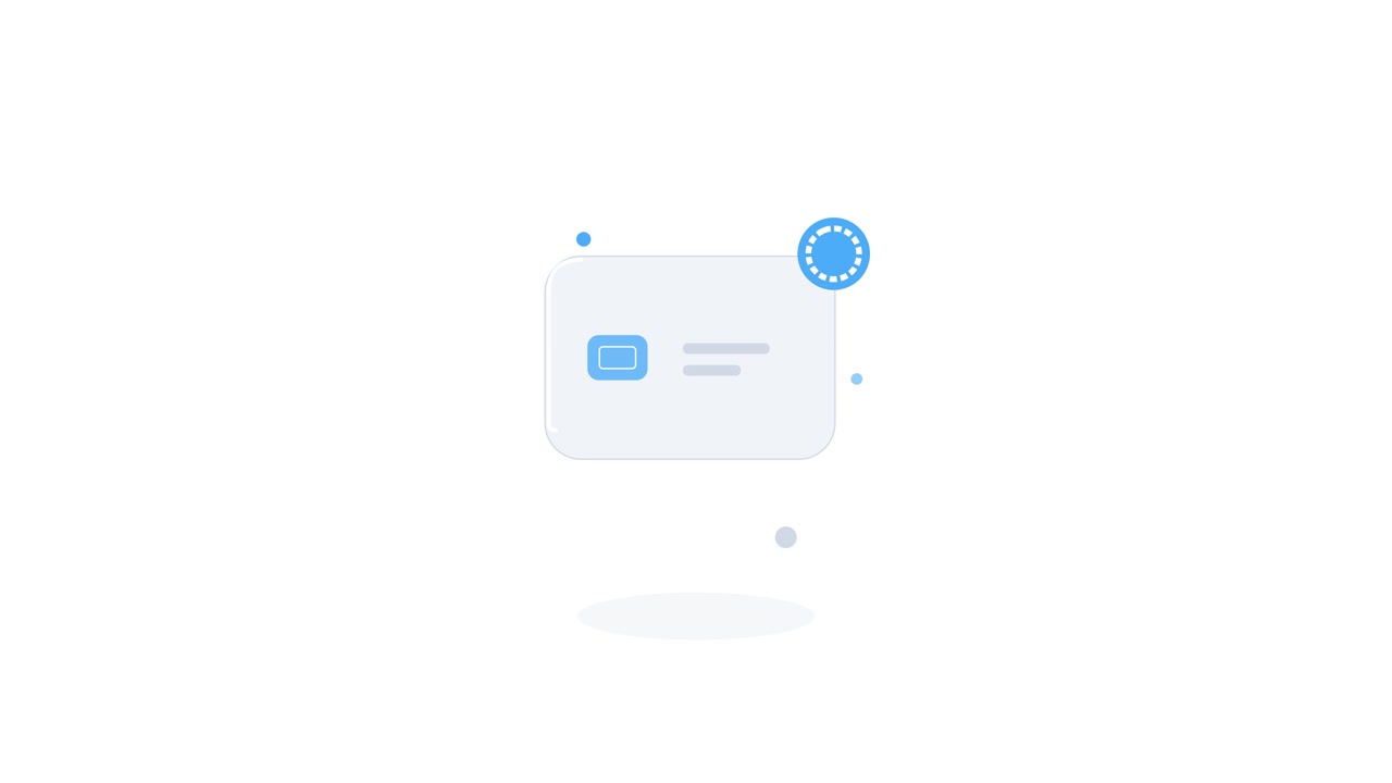 Animated Credit Card Icon with Loading Spinner