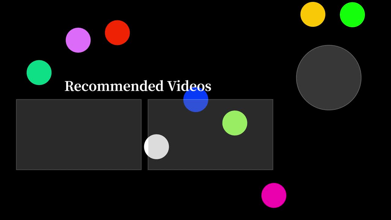 esfera de bola colorida tarjeta de finalización pantalla de finalización gráficos de movimiento