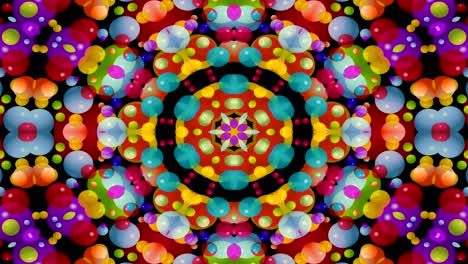 abstracto colorido patrón simétrico ornamental decorativo kaleidoscopio movimiento círculo geométrico y formas de estrellas