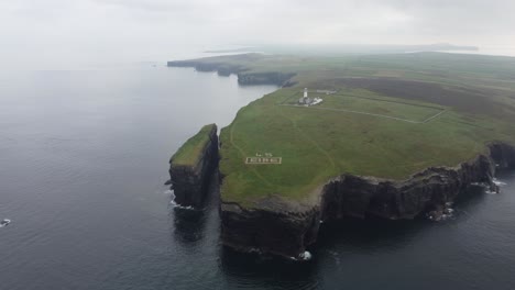 drone moving away from the headland at loop head