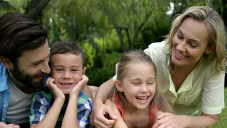 cute family enjoying together