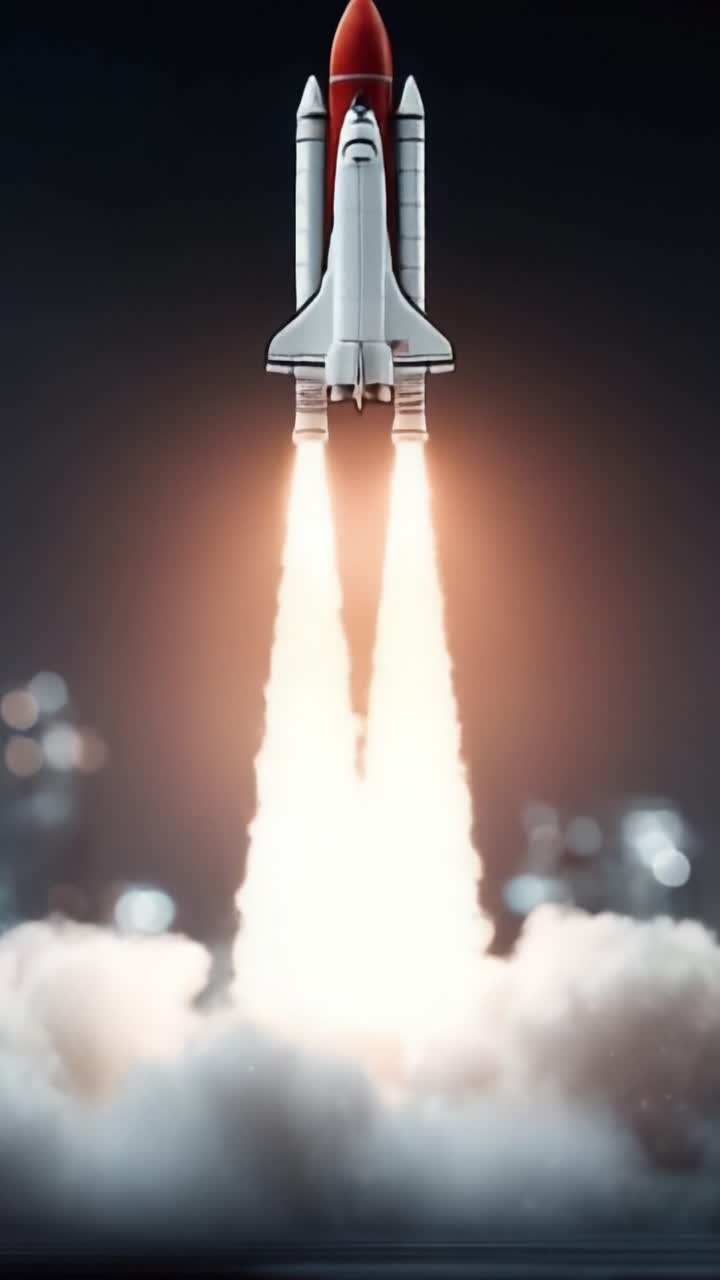A Dynamic Launch Sequence Showcasing the Power and Majesty of a Rocket Taking Off Amidst a Cloud of Dust and Flame, Symbolizing Exploration and Innovation