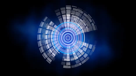 animación de escaneo de alcance y procesamiento de datos en todo el mundo