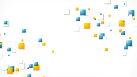 cuadrados abstractos azules y naranjas animación de video geométrica