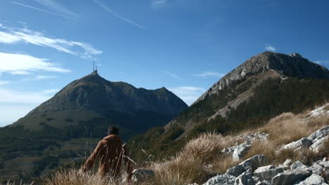 hiking in the mountains