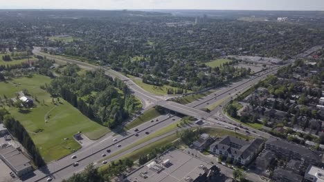 an urban intersection with light traffic