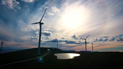 Windmills-for-electric-power-production-Havoygavelen-windmill-park-Norway