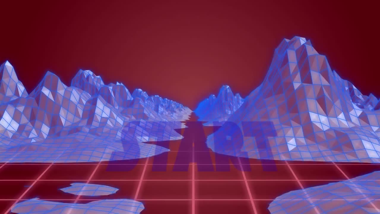 Animation of start in digital abstract space