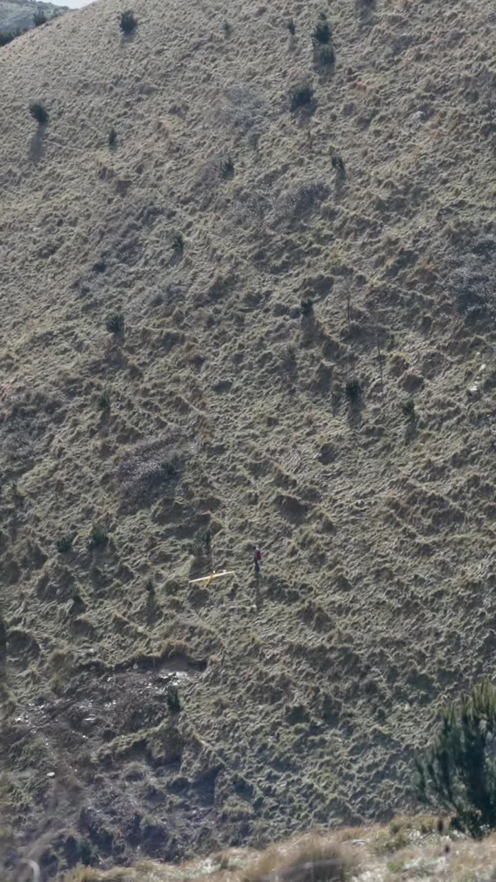 Mountain landscape with a person