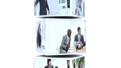 montage people at work