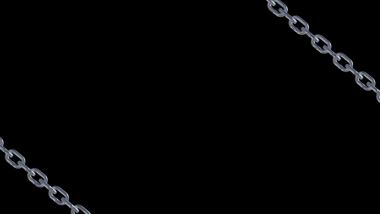 금속 체인 링크 연결 루프 애니메이션