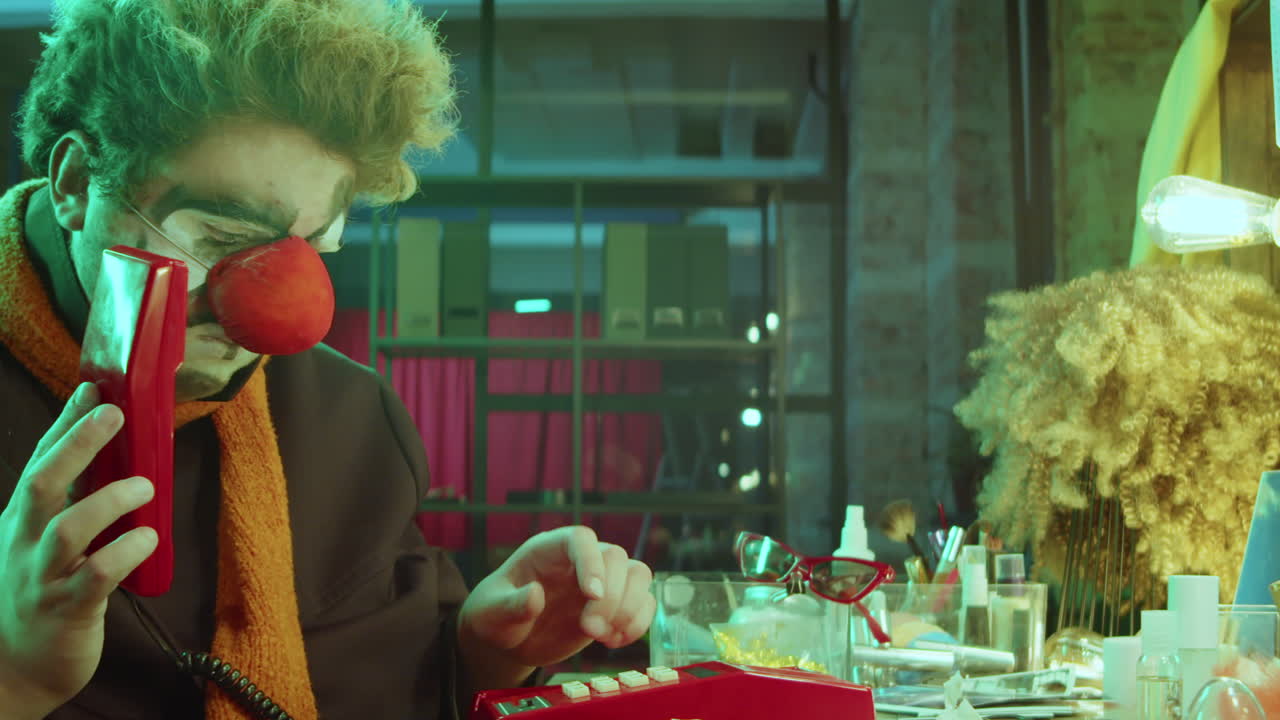 부끄러운 조롱거리는 전화를 하기 위해 망설인다