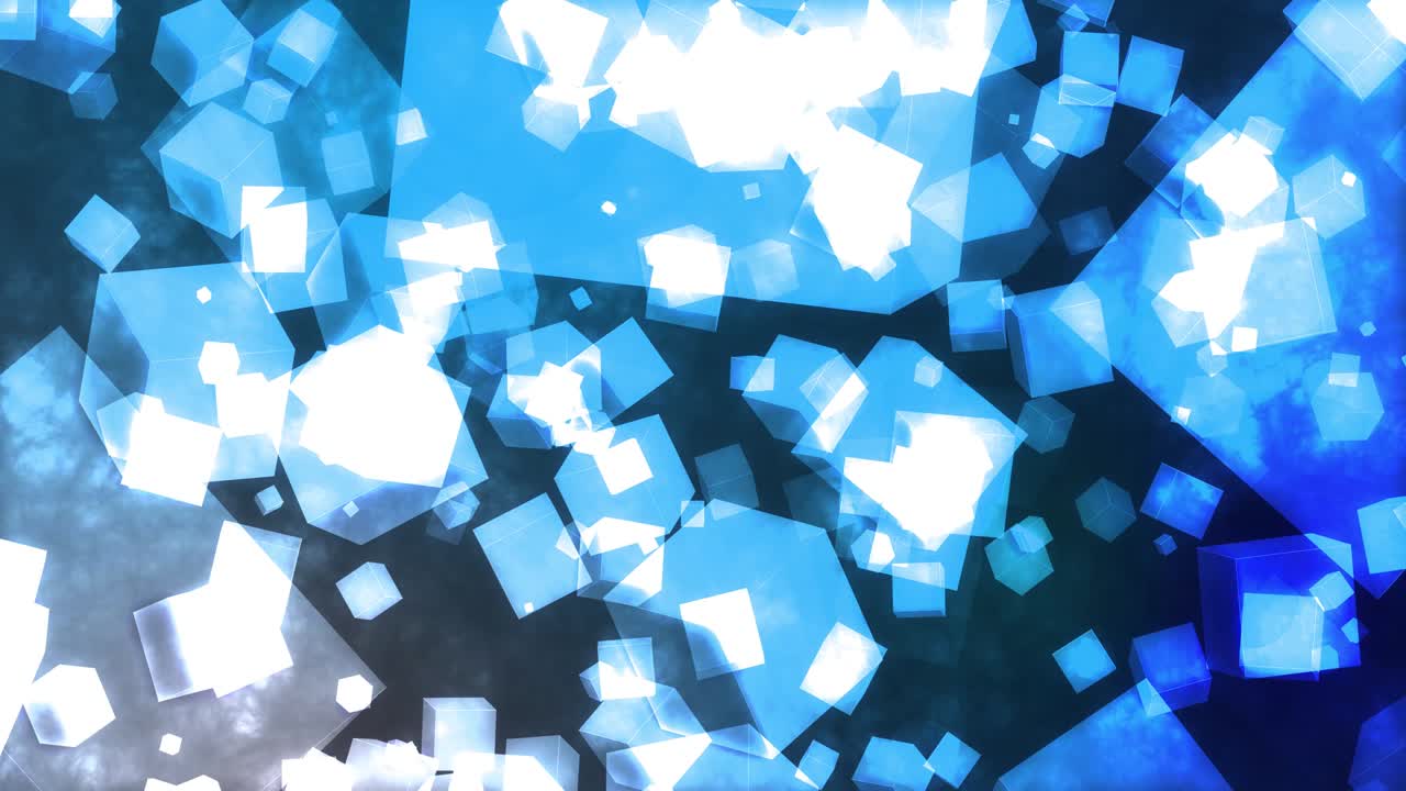 큐브 떠다니는 입자 애니메이션 모션 그래픽