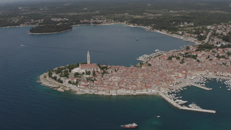 aerial view of a coastal town in croatia